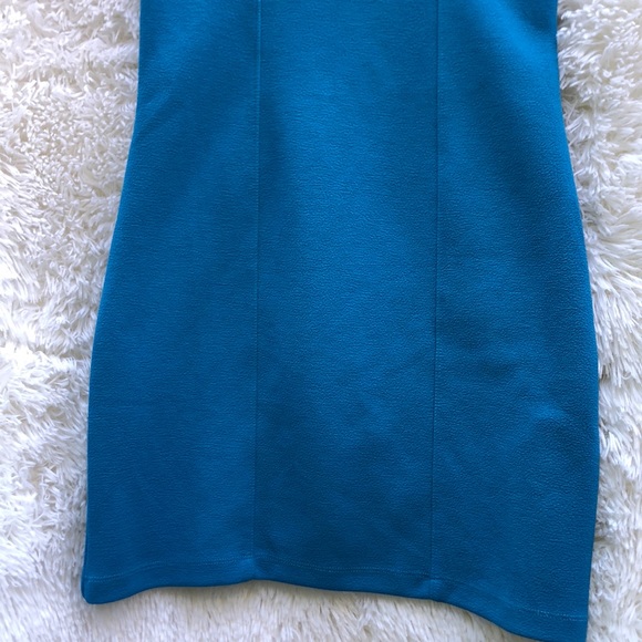 ZARA Corset Stitch Mini Bodycon Blue Dress - Picture 8 of 11